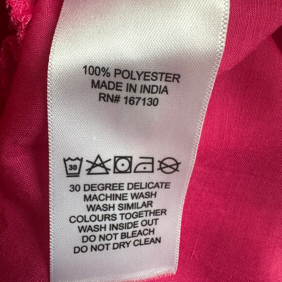 Altar'd State Mini Dress Womens M Pink Ruffle Smocked Boho Cottagecore Barbie - Picture 6 of 6